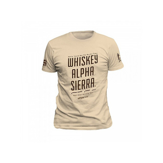 Tričko Whiskey Alpha Sierra, Warrior, Coyote, XL