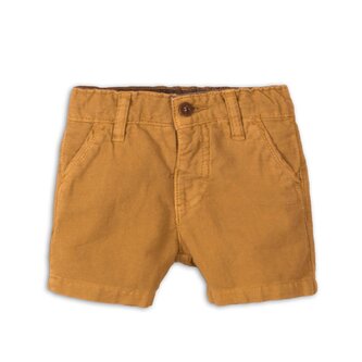 Kraťasy kojenecké lněné, Minoti, Camel 3, hnědá - 86/92