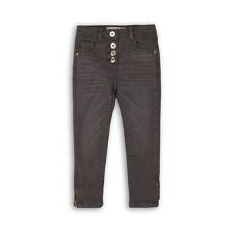 Kalhoty dívčí s elastenem, Minoti, WISTFUL 13, šedá - 98/104