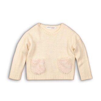 Svetr dívčí, Minoti, TRIP 2, béžová - 92/98