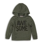 Mikina chlapecká s kapucí, Minoti, TB FLEECE HOODY 4, khaki - 68/80