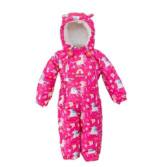 Overal dívčí s kožíškem, Pidilidi, PD1157-01, růžová - 80