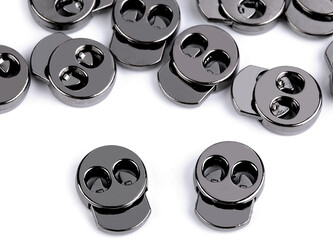 Kovové brzdičky 15x18 mm - 20 ks - 3 nikl černý