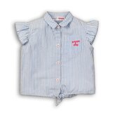 Košile dívčí na zavazování, Minoti, Hut 5, modrá - 98/104