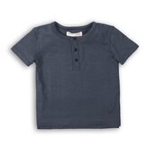 Tričko chlapecké s krátkým rukávem, Minoti, 1HENLEY 2, šedá - 152/158