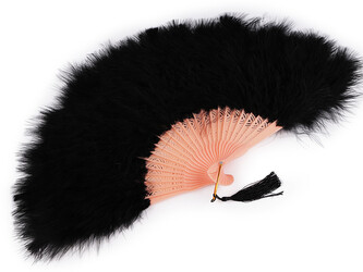 Vějíř péřový velký - 1 ks - 9 černá