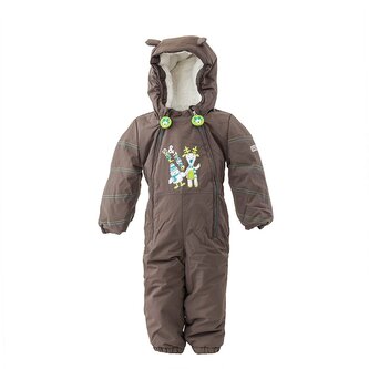 overal zimní chlapecký s kožíškem, Pidilidi, PD1131-18, hnědá - 80