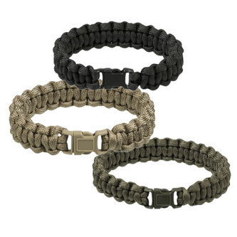 Paracordový survival náramek Mil-Tec 15 mm, pískový, 20 cm