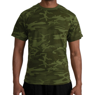 Pánské tričko Rothco, Green Camo, XL