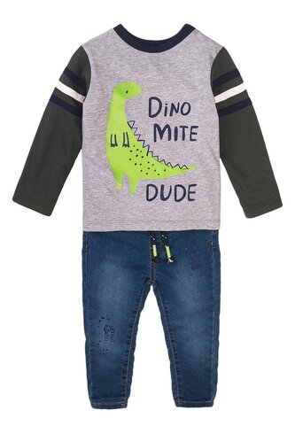 Chlapecký set - tričko a kalhoty džínové, Minoti, Mite 5, kluk - 68/74