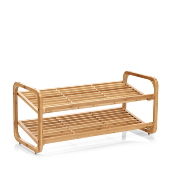 ZELLER Botník bambus 2 police 74x33x33cm