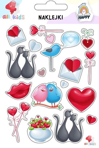 Naklejki dla dzieci Walentynki 2