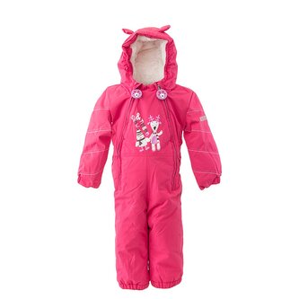 overal zimní dívčí s kožíškem, Pidilidi, PD1131-03, růžová - 92
