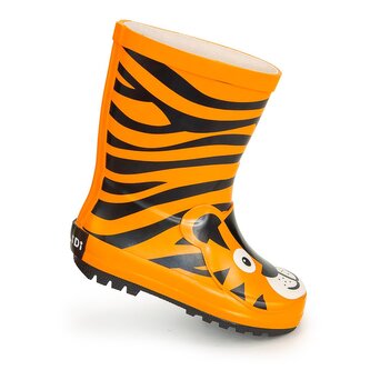 dětské holínky gumové - potisk tygr, Pidilidi, PL0043-17,  oranžová - 25