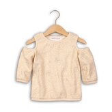 Halenka dívčí s holými rameny, Minoti, SHIMMER 5, béžová - 104/110