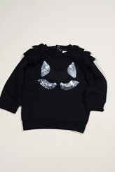 tričko dívčí s flitry, Sobe, 15KKCSSRT566, antracit - 92