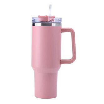 Termohrnek s vakuovou izolací 1200 ml HIPYSIP - Růžová