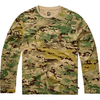 Pánské triko Premium Longsleeve Shirt, Brandit, tactical camo, M