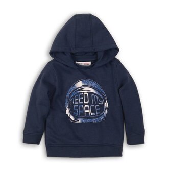 Mikina chlapecká s kapucí, Minoti, TB FLEECE HOODY 1, tmavě modrá - 68/80