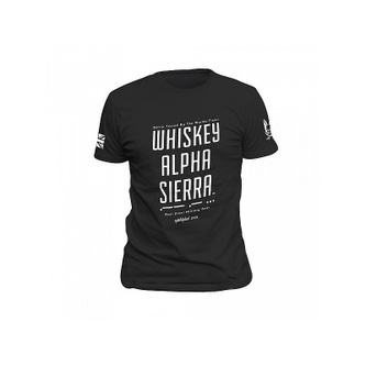 Tričko Whiskey Alpha Sierra, Warrior, Černé, M