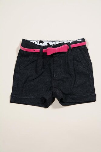 kraťasy dívčí s páskem, Sobe, 15KKCSRT292, černá - 98