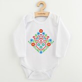 Dětské body s potiskem New Baby Lidový vzor ptáčci - velikost 80 (9-12m)