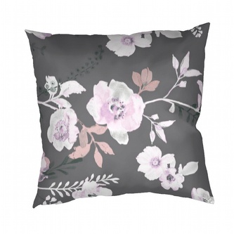 Dadka Povlak na polštář krep Kvítí na šedém 40x40 cm