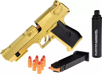 Pistole 22cm s pěnovými náboji a tlumičem (mix)