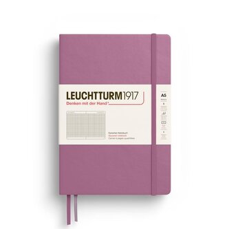 Leuchtturm1917 Zápisník Dusty Rose Medium A5 čtverečkovaný