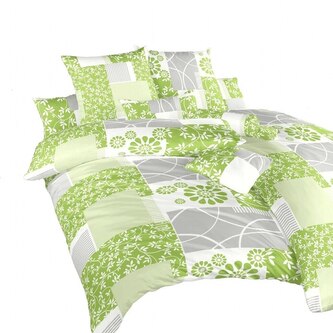 Dadka Povlečení bavlna Bluemoon zelený 220x220, 2x70x90 cm