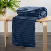 Přehoz na křeslo - mikrovláknový pléd SOFTLY modrá 70x160 cm Mybesthome