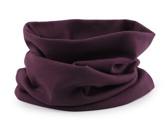 Bavlněná čepice / nákrčník unisex - 1 ks - 54 fialová temná nákrčník