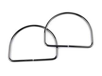 Kovová ucha na tašky 10,5x13 cm - 2 ks - 3 nikl černý