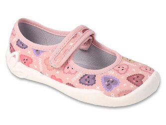 114X544 - dívčí balerínky Befado růžové, srdíčka 114X544_27