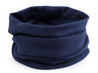 Bavlněná čepice / nákrčník unisex - 1 ks - 50 modrá tmavá nákrčník