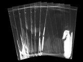 PP sáček s lepicí klopou a závěsem 26,5x40 cm - 100 ks - transparent
