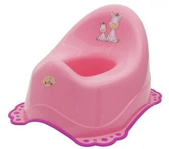 Maltex Protiskluzový nočník s melodií, zebra - růžový