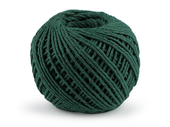 Bavlněný provázek macrame Ø2 mm - 6 ks - 10 zelená tmavá