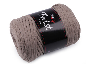 Bavlněná pletací příze Twist macrame 500 g rozčesávací - 1 ks - 11 (8224) béžová