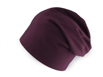 Bavlněná čepice / nákrčník unisex - 1 ks - 53 fialová temná čepice