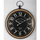 Hodiny nástěnné - styl kapesních hodinek, kovové, 58 cm