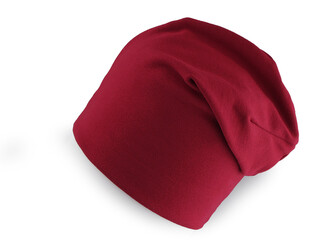 Bavlněná čepice / nákrčník unisex - 1 ks - 57 červená tmavá čepice