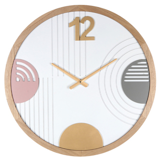 Hodiny nástěnné - bílé, pouze s číslem 12, MDF, 60 cm Hodiny nástěnné - bílé, pouze s číslem 12, MDF, 60 cm
