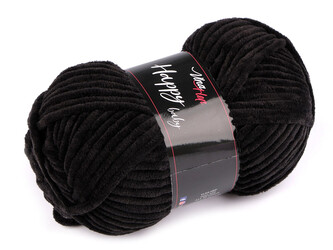 Pletací žinylková příze Happy Baby 100 g - 1 ks - 15 (4001) černá