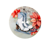 Knoflík - sada 3 ks - Brusle - bílá, červená, šedá - prům. 35mm