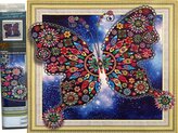 Diamantový obrázek 7D - Motýl v rámu 30x40cm