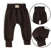 Dětské tepláky s vysokým pasem Brown; Barva: hnědá; Velikost: 104