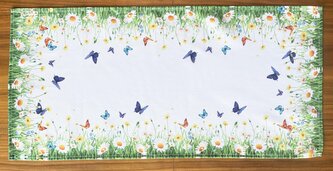 Vzorovaný ubrus - běhoun na stůl SPRING BUTTERFLY 40x85 cm Mybesthome