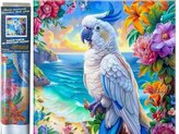Diamantový obrázek Papoušek 30 x 40 cm