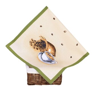 Bavlněná utěrka, Káva, zelená